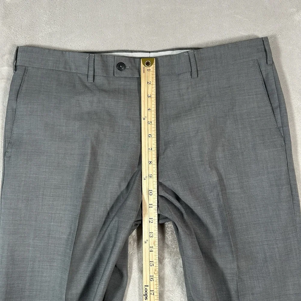 The Men's Store Bloomingdale's Pants Mens 38x30 Gray 100% Wool Made In Italy EUC